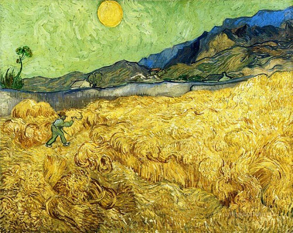 Vincent t van Gogh - Wheatfield with a reaper